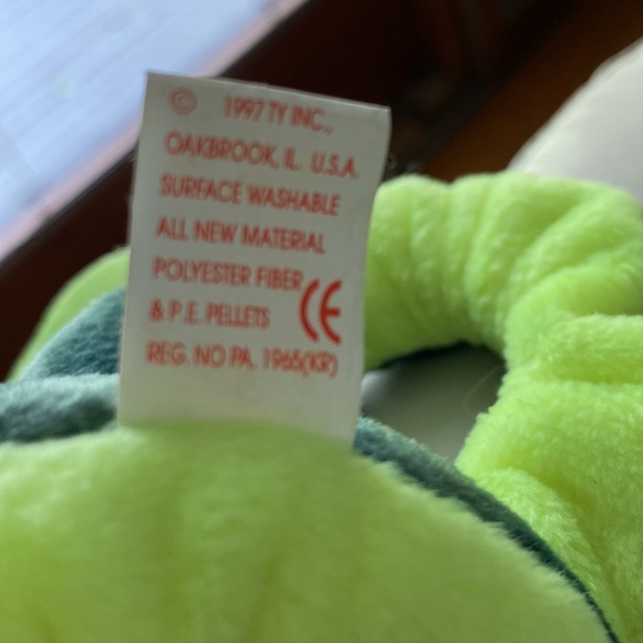 Gifted to a buyer. Ty Beanie Babies Original Hissy the snake.Born April 4, 1997. - Picture 9 of 10